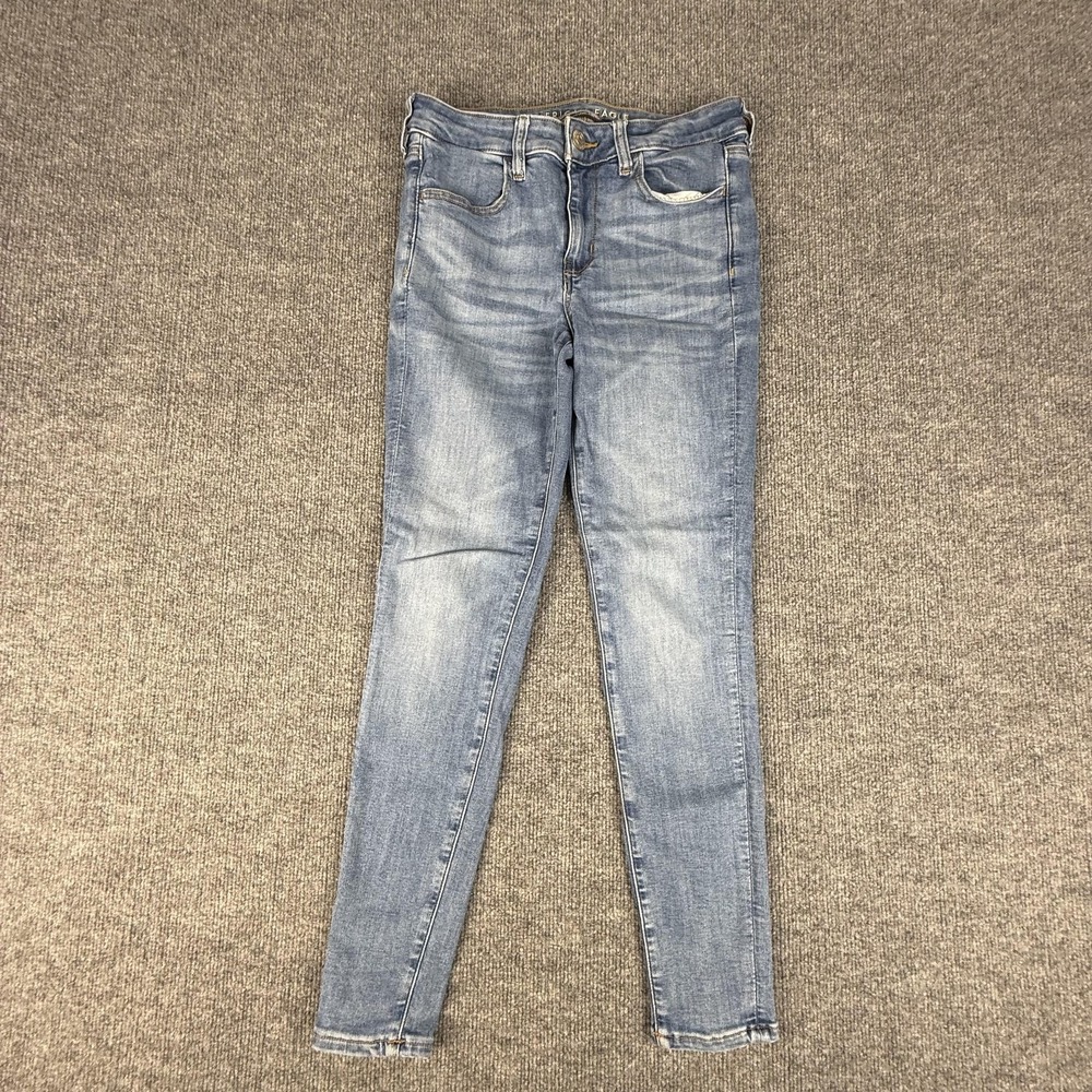 American Eagle Jegging Jeans Womens 6 Medium Wash Blue Next Level Stretch Denim